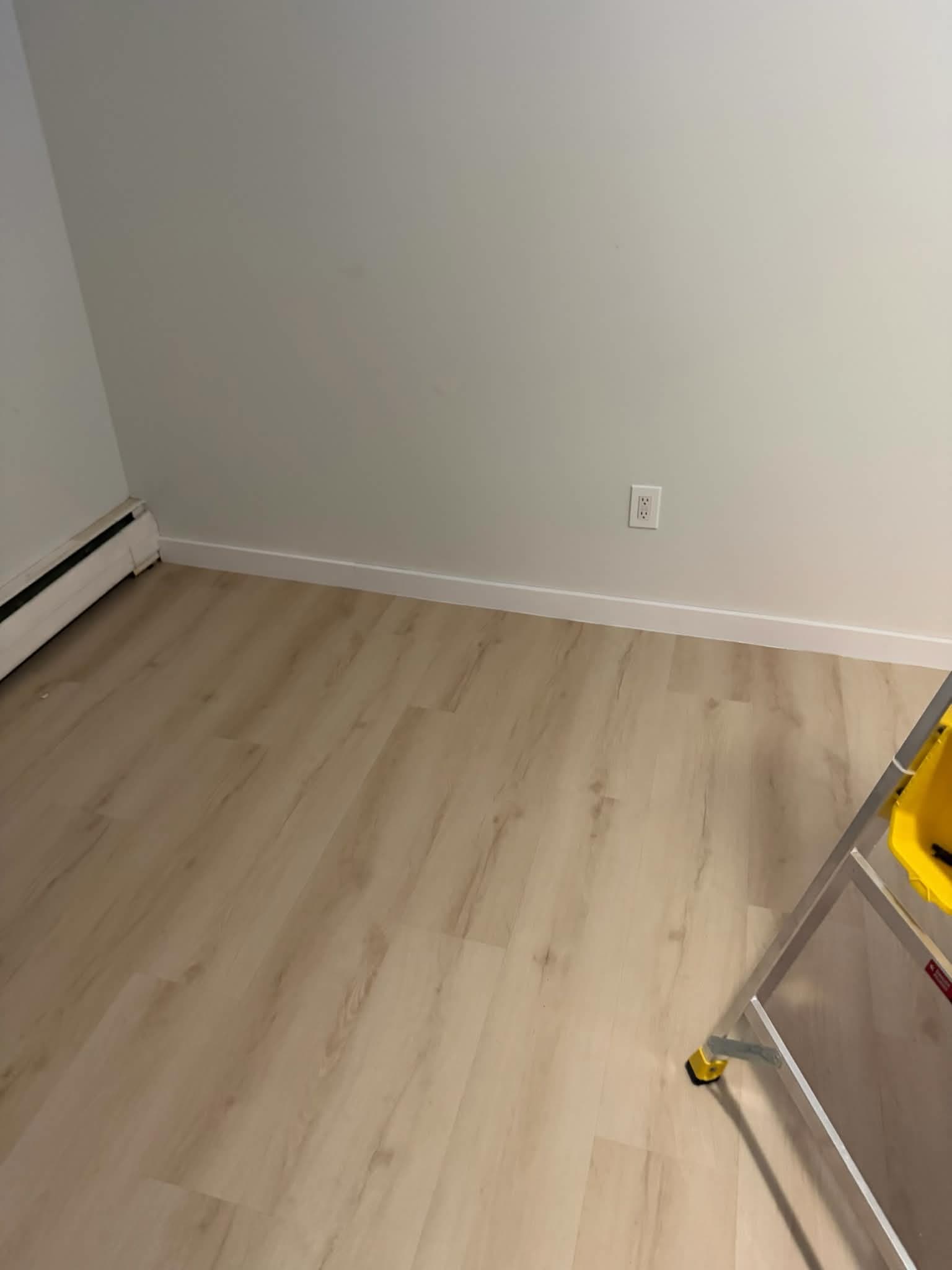 LVP flooring in bedroom corner